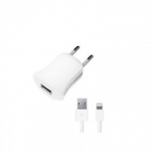 Зарядное устройство сетевое Deppa, 8-pin для Apple(MFI), белый (11350)