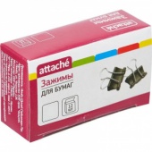 Зажимы для бумаг Attache Selection 32 мм цветные (12 штук в упаковке)