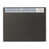 Коврик на стол Durable 7204, 52х65 см, с календарем, черный с прозрачным листом