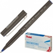 Роллер PENTEL Dokument Pen, 0.3 мм, рез.манж. мет.клип, синий