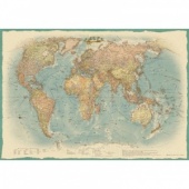 Настенная карта Мир ретро  1,0х0,7м политическая