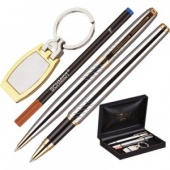 Набор пишущих принадлежностей VERDIE Ve-53 ручка+роллер+брелок,дерев.футляр