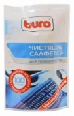 Салфетки для чистки поверхностей BURO 100шт., запасной блок
