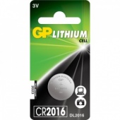Батарейка GP CR2016, 3V, литий, бл/1