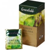 Чай GREENFIELD "Green Melissa", зеленый, 25 пак./пач.