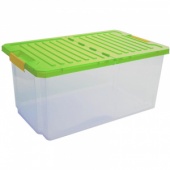 Ящик для хранения Unibox 12 л, зеленый прозрачный, с крышкой