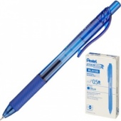 Ручка гелевая автомат. Pentel "EnerGel", 0,5/0,25 мм, с держателем, тон. корпус, синий