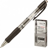 Ручка гелевая автомат. Crown AJ-5000R, 0,7/0,5 мм, с держателем, черный