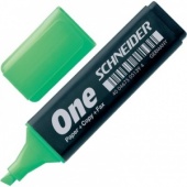 Маркер-выделитель текста Schneider "One", 1-4,5 мм, плоский корпус, зеленый