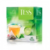 Чай Tess Ginger Mojito, зеленый, пирамидки 20 штук/уп.