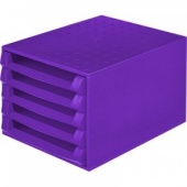Лоток для бумаг EXACOMPTA фиолетовый прозрачный 5 открытых лотков