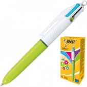 Ручка шариковая автомат. Bic "4Colors Fashion", 0,6/0,4 мм, одноразовая, 4-х цв., цв. корпус