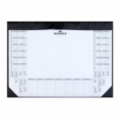 Коврик на стол Durable 7291-01, 42х59 см, с календарем и см. блоком, черный