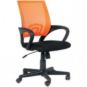 Кресло VT_EChair-304 TC Net ткань черн/сетка оранж, пластик