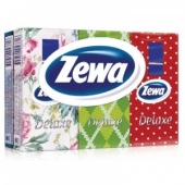 Платки носовые ZEWA Deluxe 3-сл.51179 белые, 10шт./пачке, 6пач/уп.