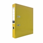 Папка-регистратор Index, 50 мм, ламинированный картон, карман, желтый
