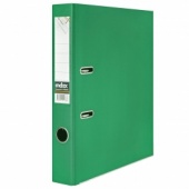 Папка-регистратор Index, 50 мм, двухсторонние покрытие ПВХ, окантовка, зеленый