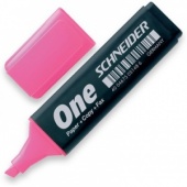 Маркер-выделитель текста Schneider "One", 1-4,5 мм, плоский корпус, розовый