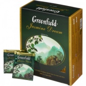 Чай GREENFIELD "Jasmine Dream", зеленый с жасмином, 100 пак./упак.