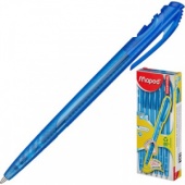 Ручка шариковая GREEN ICE CLICK синяя, треугольный корпус, 225334
