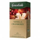 Чай Greenfield Vanilla Cranberry черный фольгир. 25пак/уп