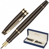 Ручка перьевая Waterman Expert S0951640, 0,5мм черный корпус с позолотой, синяя 