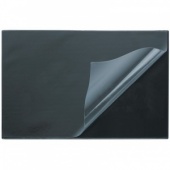 Коврик на стол 38х59 см, ПВХ, черный с прозрачным листом