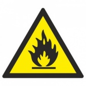Средства для предупреждения травм Пожароопасно.Легковосплам.в-ва(плёнкаПВХ,200х200)