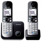 Телефон Panasonic KX-TG6812RUB чёрно-серый,доп.трубка