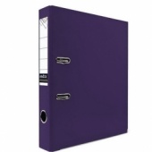 Папка-регистратор Index, 50 мм, полипропилен, окантовка, карман, фиолетовый