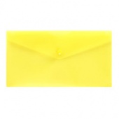 Папка-конверт на кнопке 250х130 мм, 180 мкм, желтый (10 шт./уп.)