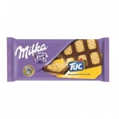 Шоколад Milka плитка молоч. с солен. крекером TUC 87г