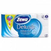 Бумага туалетная Zewa Deluxe 3сл бел 100%цел втул 20.7м 150л.8рул/уп 5366
