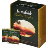 Чай GREENFIELD "Golden Ceylon", черный, 100 пак. по 2гр.