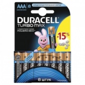 Элементы питания батарейка DURACELL Turbo Max AAA/LR03 алкалин. бл/8