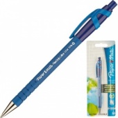 Ручка шариковая автомат. Paper Mate "Flexgrip Ultra", 1/0,8 мм, одноразовая, прорез. корпус, синий