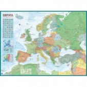 Настенная карта Политическая карта Европы 1:4,3млн.