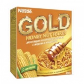 Хлопья кукурузные Nestle Gold с медом и арахисом 300г