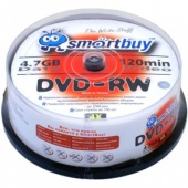 Диск DVD-RW 4.7 Гб SmartBuy 4-ск. туба по 25 многократный