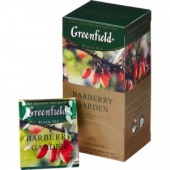 Чай GREENFIELD "Barberry Garden", черный, со вкусом барбариса, 25 пак. по 2гр.