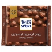 Шоколад Ritter Sport молочный с цельным лесным орехом 100 г