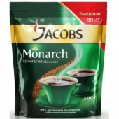Кофе JACOBS MONARCH, растворимый, сублимированный, 500 гр., пакет