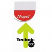 Ластик Maped "Technc mini", 39х18х12 мм, винил, в карт. футляре, белый