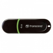 Флэш-память Transcend JetFlash 300 4Гб, черный+зеленый