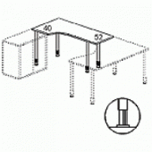 Приставка к столу Periscope h=68-78, левая (к столу F2167)